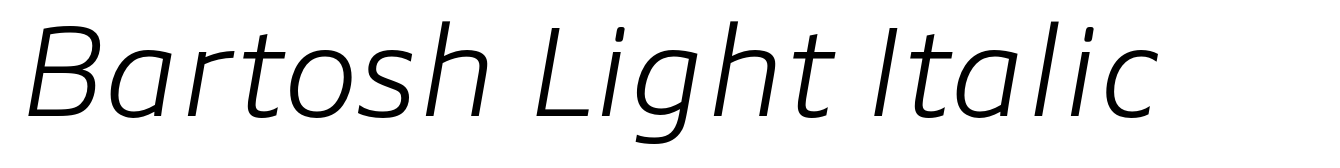 Bartosh Light Italic